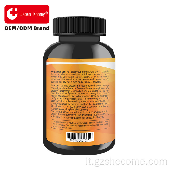 Shecome Curcuma Curcumina Capsule Supporto antiossidante articolare